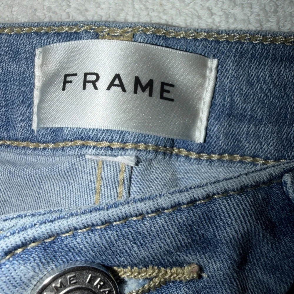 Frame Integrity Flare Light Wash Ankle Crop Stretch Jeans Size 30 - Picture 7 of 7